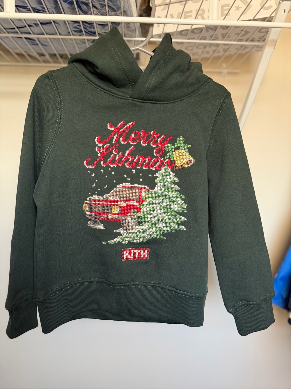 Kith Dark Green Branded Pullover Hoodie